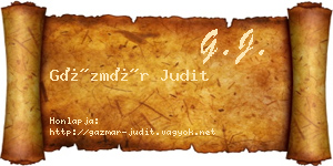 Gázmár Judit névjegykártya